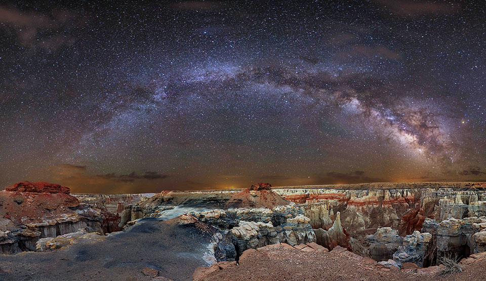 Milky Way over Coal Mine Canyon. Photograph by John Vermette.