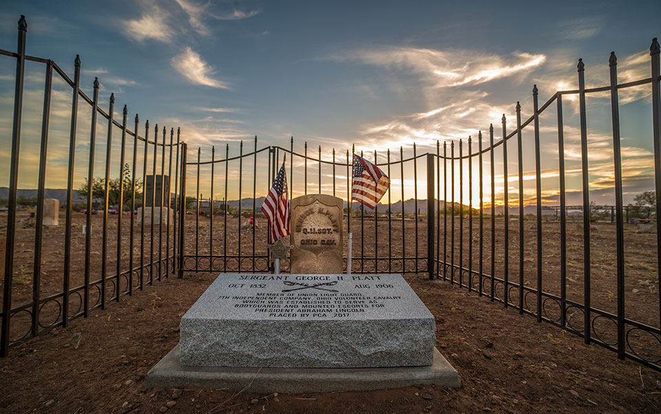 Pearce’s cemetery is west of town, on the way to Middlemarch Road, which runs through the Dragoon Mountains. | Eirini Pajak