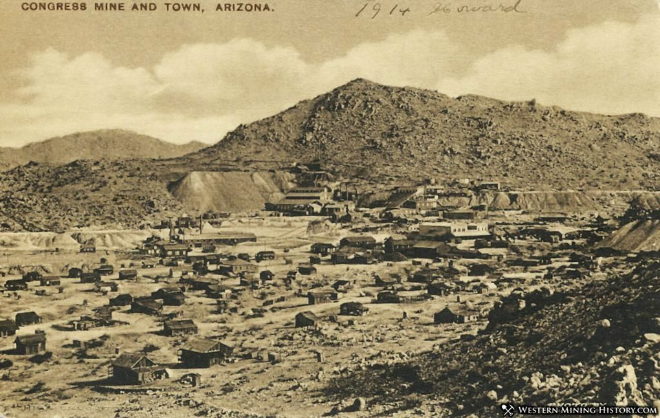 Congress is pictured during its mining heyday. Arizona Historical Society 