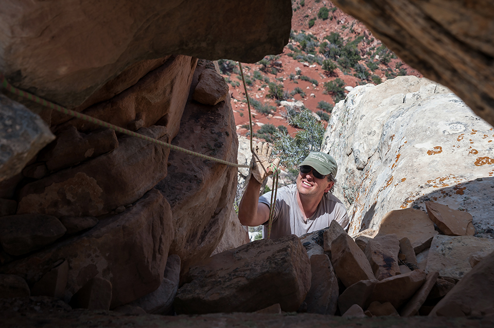 Myers’ exploits in the Canyon have included climbing Butchart Butte. By Elias Butler