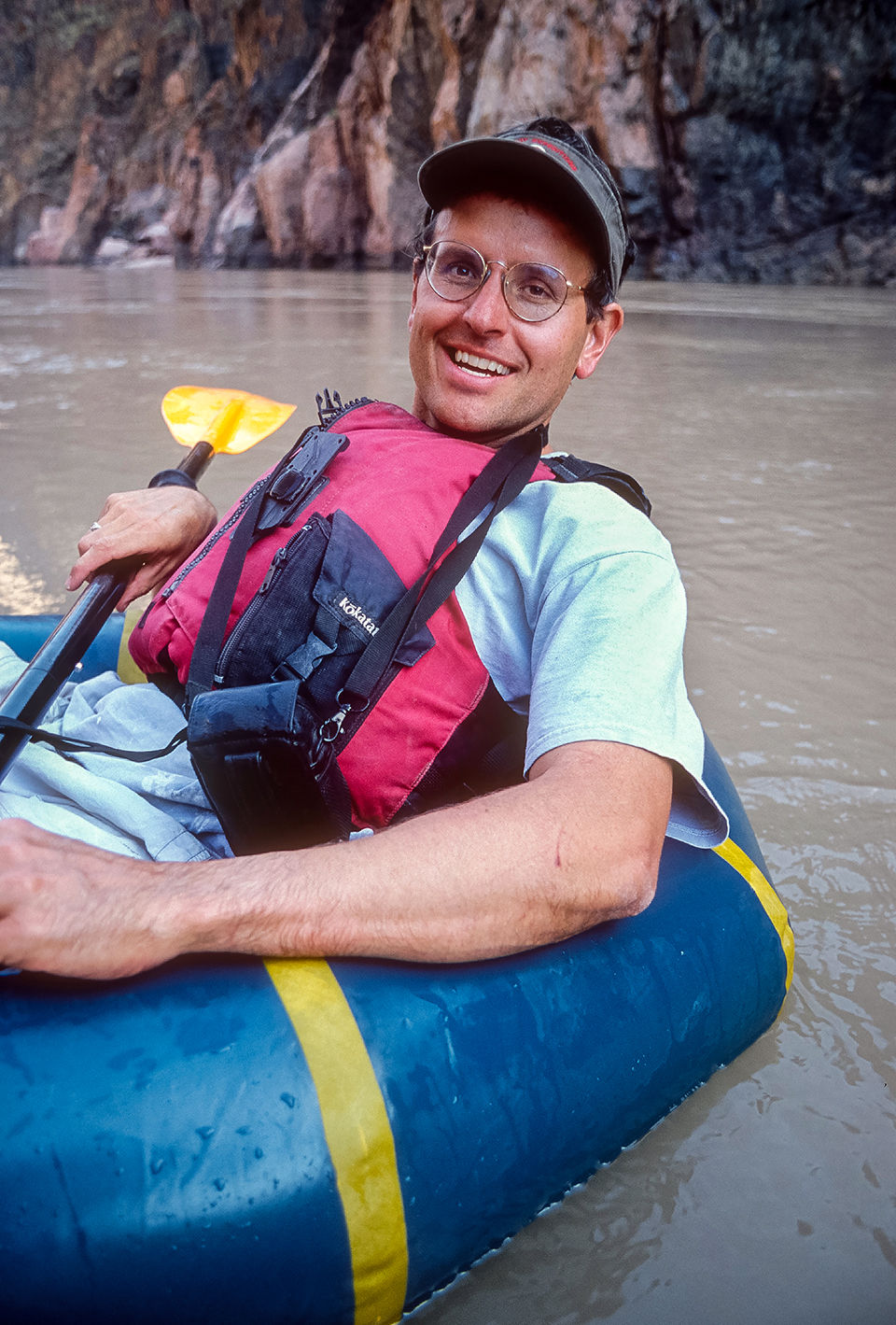 Myers’ exploits in the Canyon have also included paddling a pack raft on the Colorado River. By Elias Butler