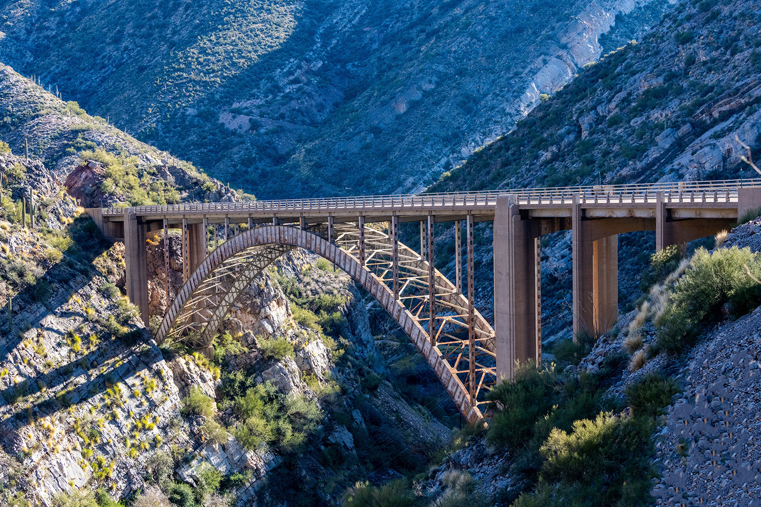 A U.S. Route 60 bridge spans a canyon between Superior and Miami. By Tammy Keyes