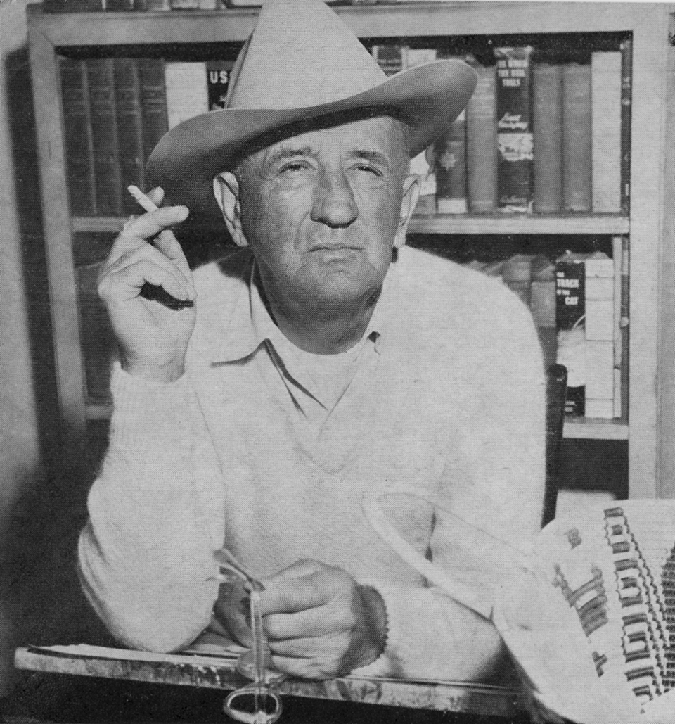 This portrait of Santee, originally published in our October 1956 issue, embodies the cowboy image the Midwest native cultivated. | Arizona Highways Archives