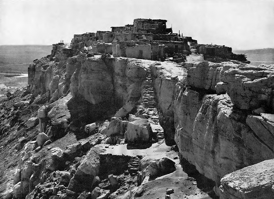 The Hopi village of Walpi by Ansel Adams