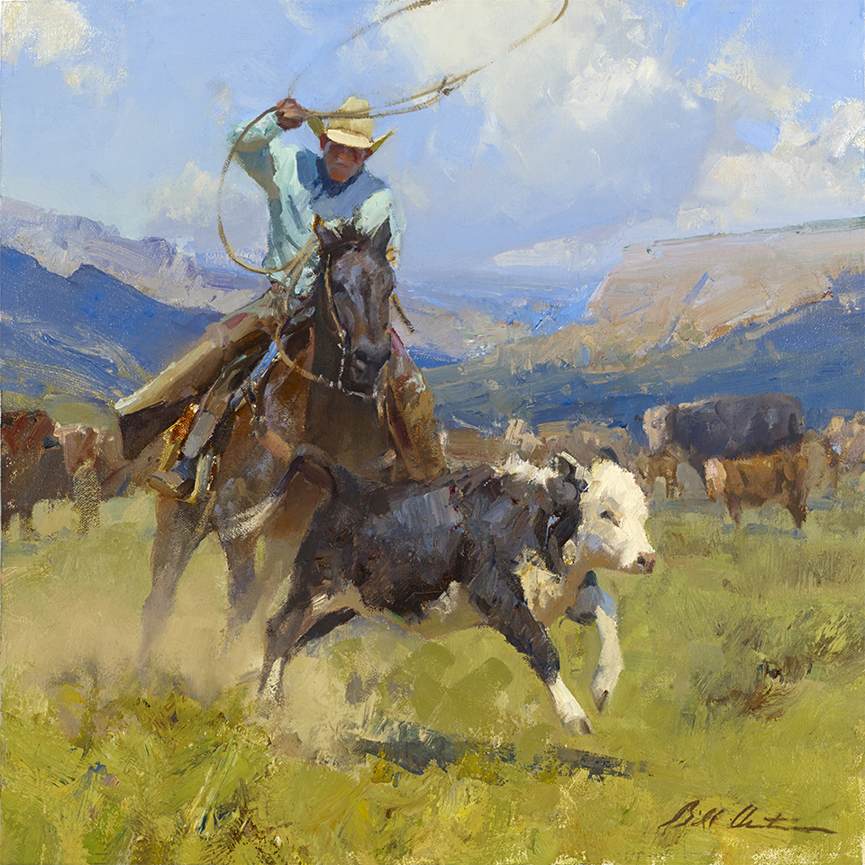 Enough Already Oil on Linen, 16 x 16" by Bill Anton