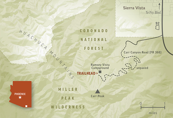 Map of the area by Keith Whitney