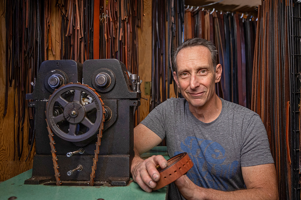 Since 1972, Brenda and Manny (pictured) Brulport have been making custom belts — first in their New England hometown and now in Scottsdale. By Paul Markow