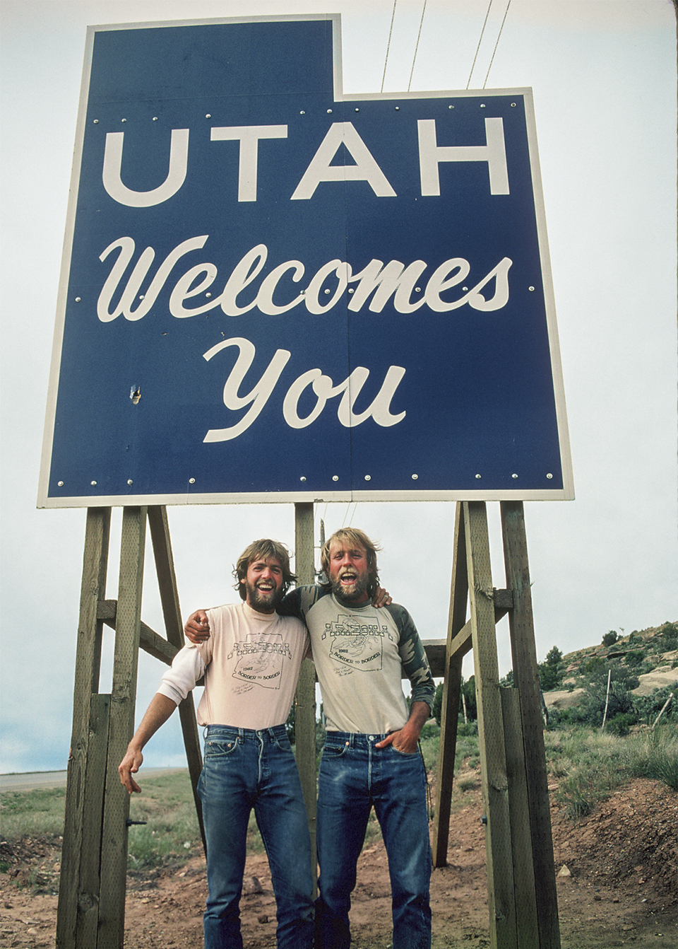 At the Arizona-Utah state line, the brothers celebrate the completion of the trek. “We were jubilant to be there,” Gil says, “but sad that our hiking way of life had come to an end.”