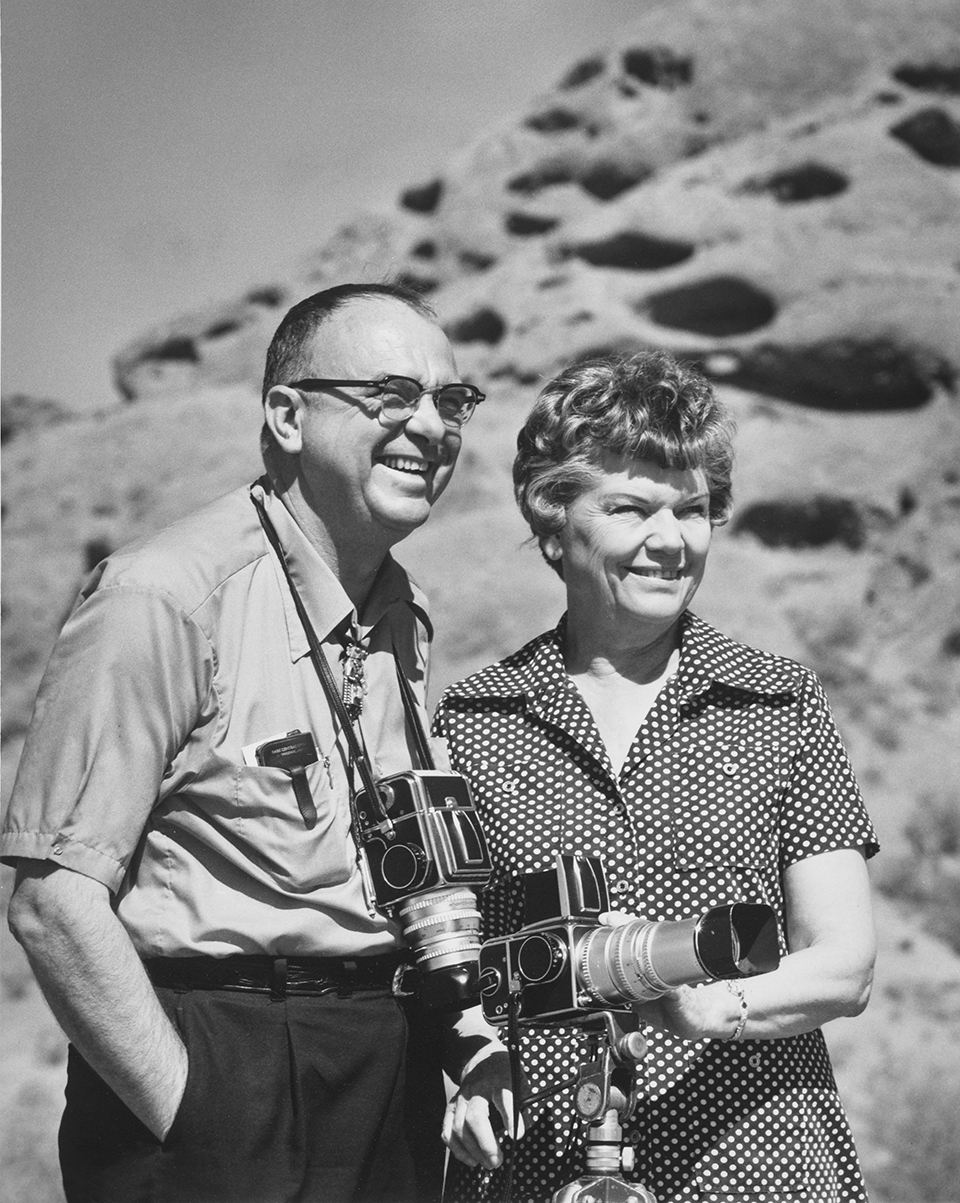 Decades of traveling and working together made the McLaughlins an effective team — largely, Herb said, due to the “uncanny communication” they developed. | Arizona Highways Archives
