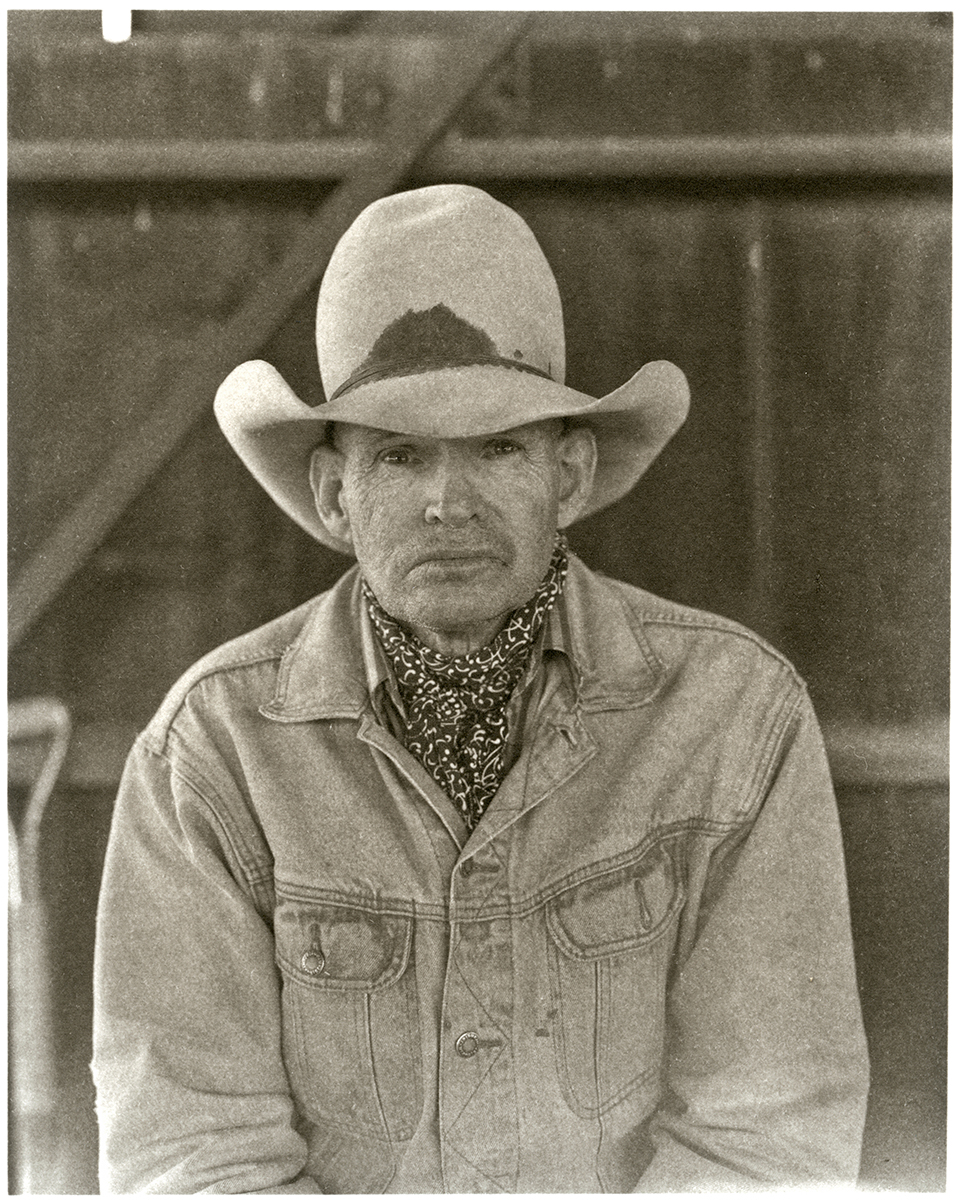 “Andy cowboys at Rosemont Ranch. The ranch manager is a friend of mine, and Andy is his main hand. He tells me Andy can work any 25-year-old under the table.”