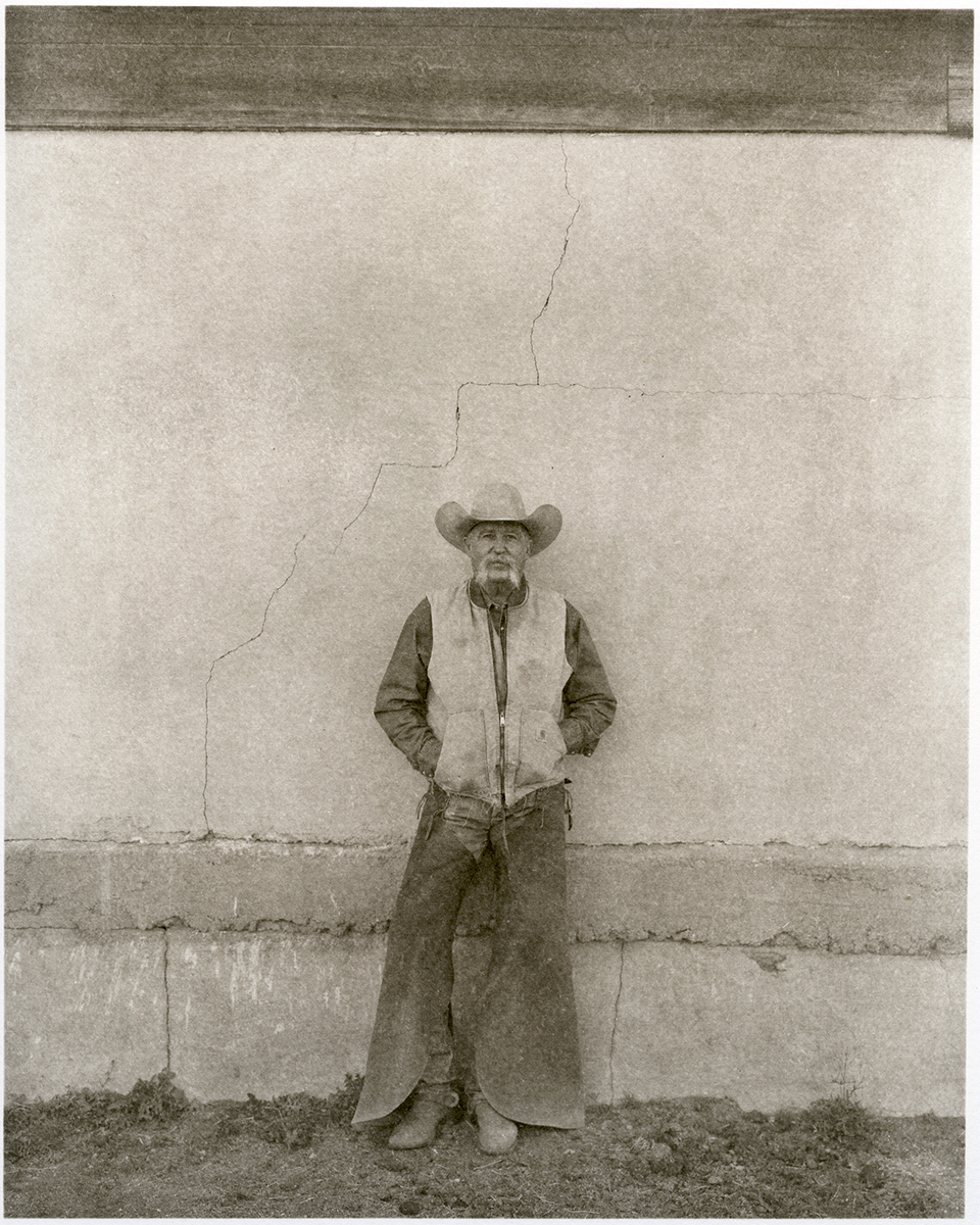 “This is one of the original Sierra Bonita Ranch compound walls. They were built in the 1870s, and they were made 8 feet to 10 feet thick to protect the cowboys from Apache Indian attacks. I just thought the texture and cracks were interesting in framing Matt for this photograph.”
