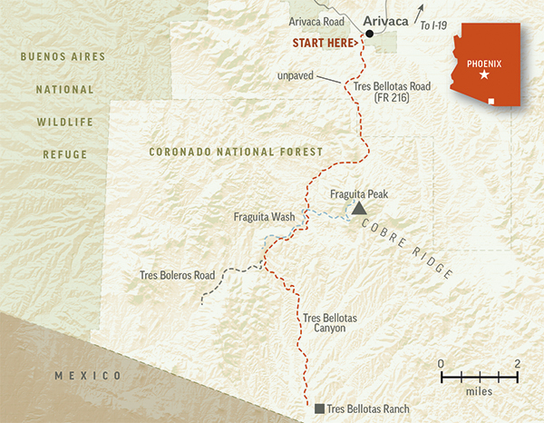 Map of the scenic drive area is by Keith Whitney.