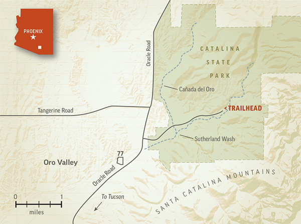 Map of the hike area is by Keith Whitney.